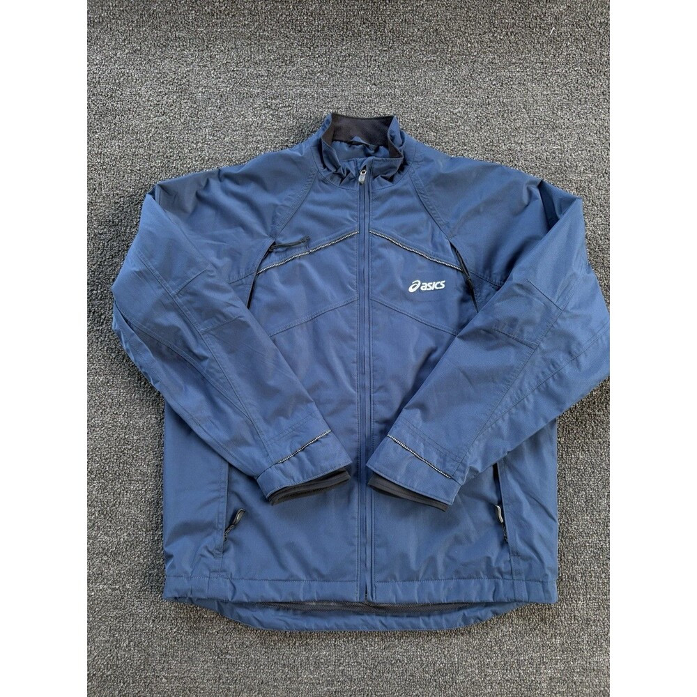 Asics Running Jacket Men’s Small‎ – Blue Full Zip Windbreaker